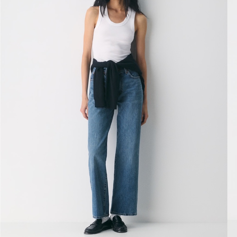 Denim Forum The Farrah Hi-Rise Wide Jean